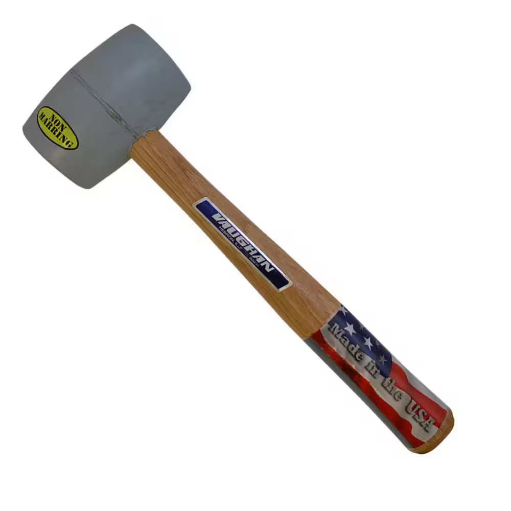20 Oz. White Rubber Mallet with 13 In. Hardwood Handle