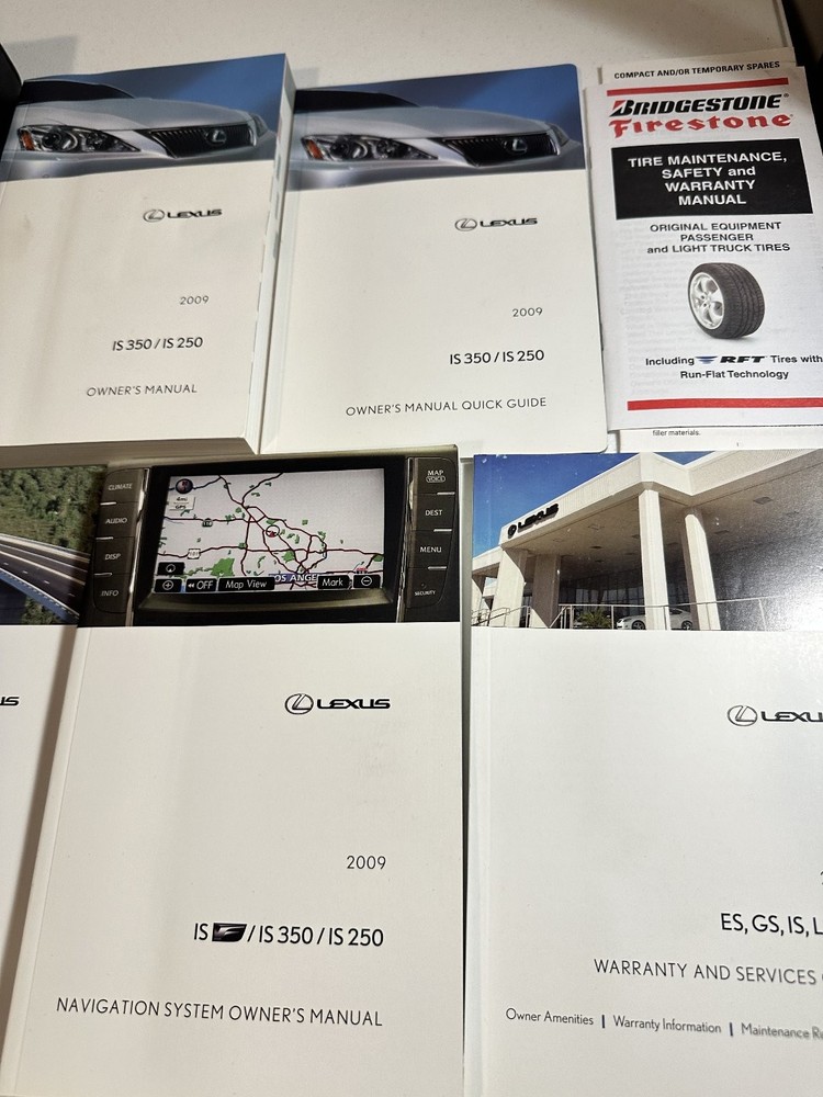 2009 Lexus IS 350 IS 250 Owner's Manual Set