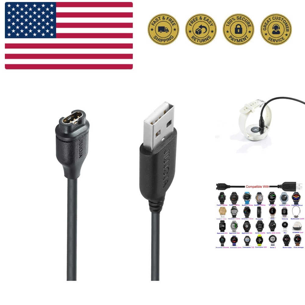 Charger Cable Compatible with Garmin Watch - 3.93ft Length （1Pack）