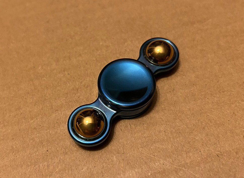 Titanium Bar Fidget Spinner with Tungsten Ball Inserts - Rare EDC