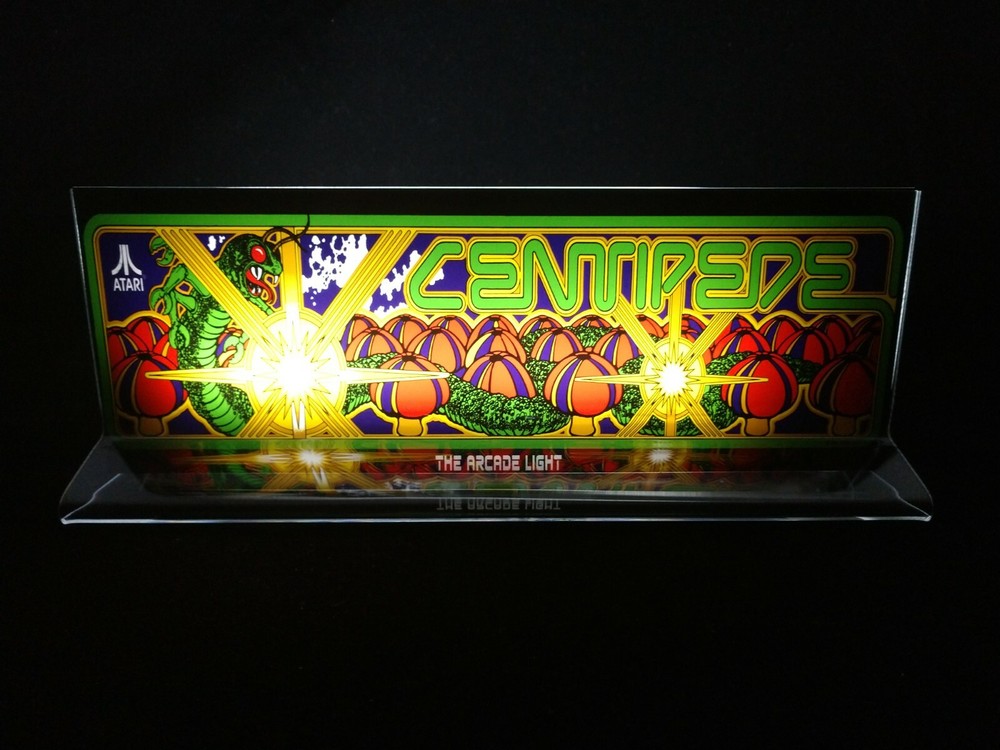 CENTIPEDE Backlit 4" x 11" Marquee w/ The Arcade Light Box Display