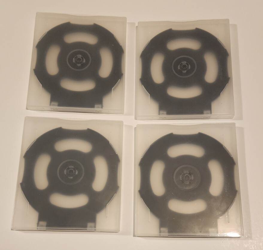4 - Quality CD/CD-ROM/DVD/ GAME Disc - Clear Plastic Cases - 4 Disc Holder - New