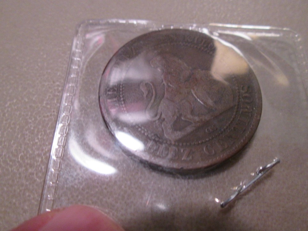1870 SPAIN 10 CENTIMOS