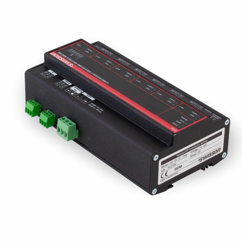 Swisson ISP DMX RDM Splitter /Booster ISP-6R-TERM (Open Box)