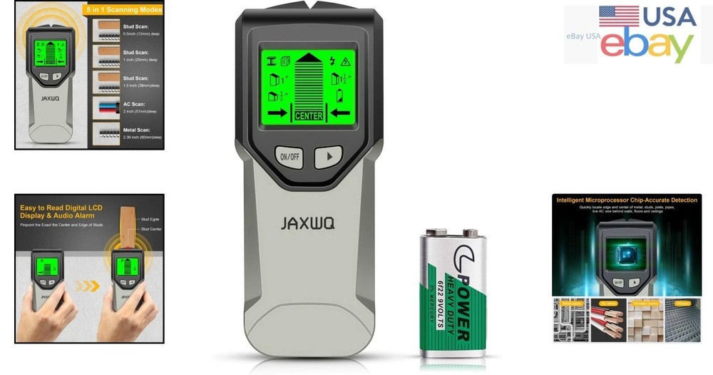 Accurate Stud Finder Tool with Backlit LCD Display for Home Improvement Projects