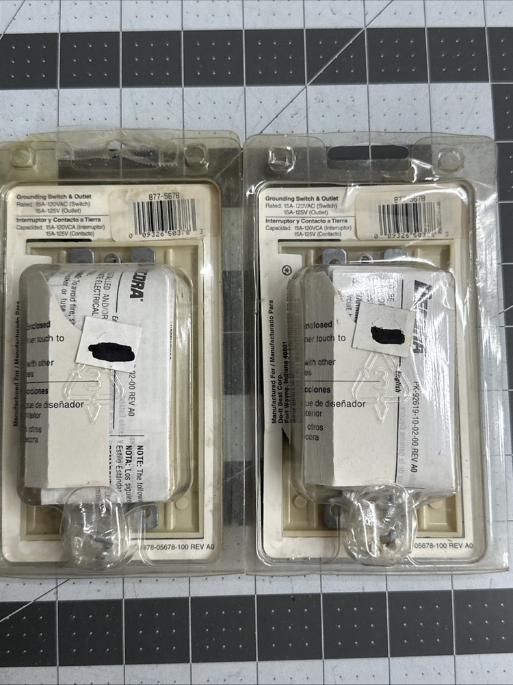 NOS Do It Best Grounding Switch & Outlet - 522414 Ivory