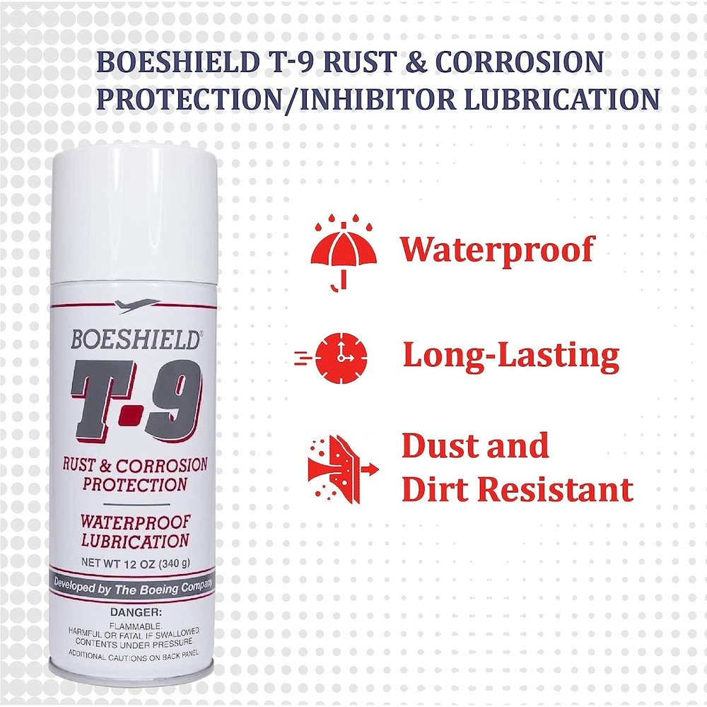 (5 PACK) BOESHIELD T-9 Rust & Corrosion Protection Waterproof Lubrication 12oz