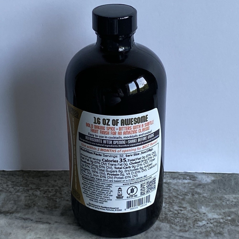 Bootblack Brand Old Fashioned Cocktail Syrup Mix Bitters Small Batch 32 Servings