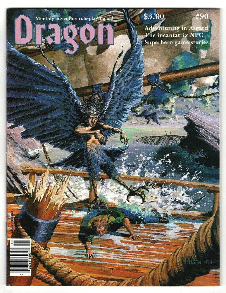 October 1984 Dragon Gaming Magazine #90  #A234