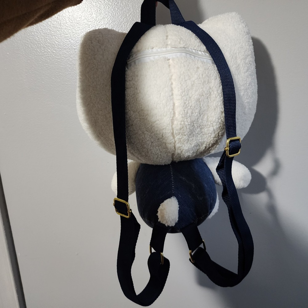 Hello Kitty Sherpa Figural Plush Backpack 14" White