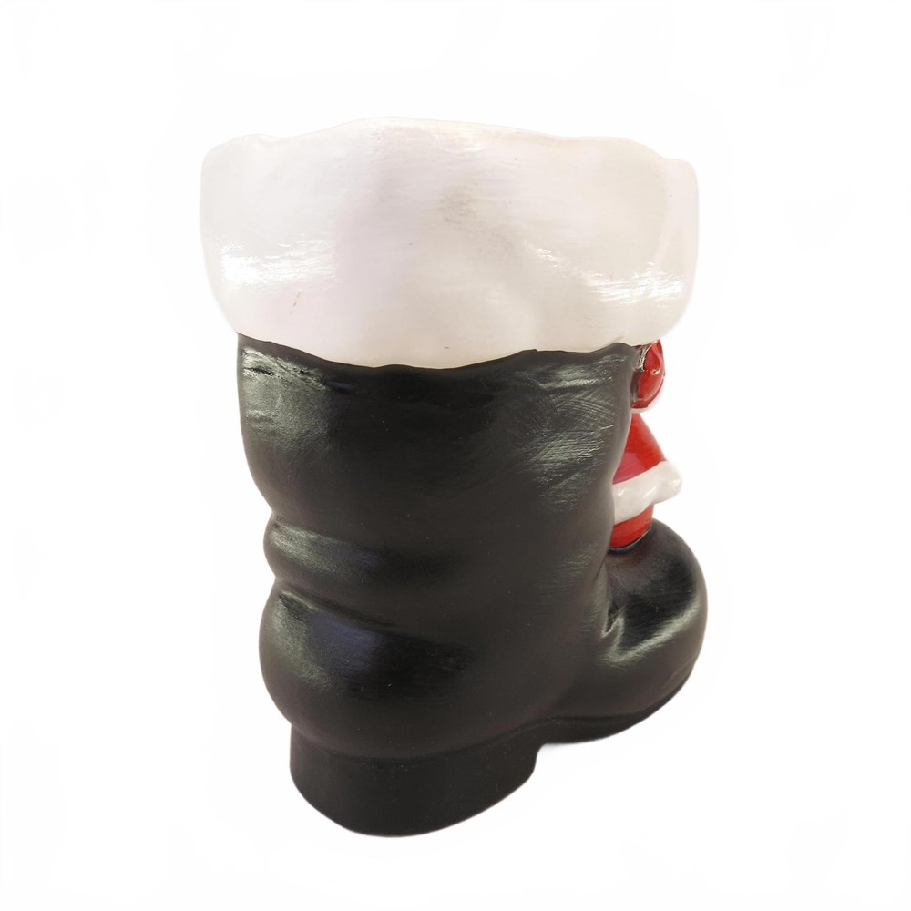 Fabulous Vintage Ceramic Santa Boot Planter 4.5"