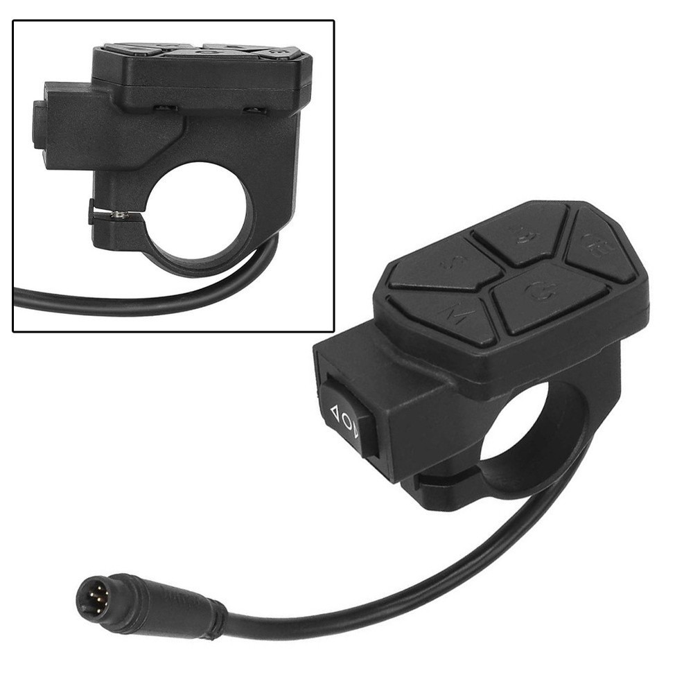 Electric Scooter Control Button 7 Function Waterproof Plastic Shell 6 Pin