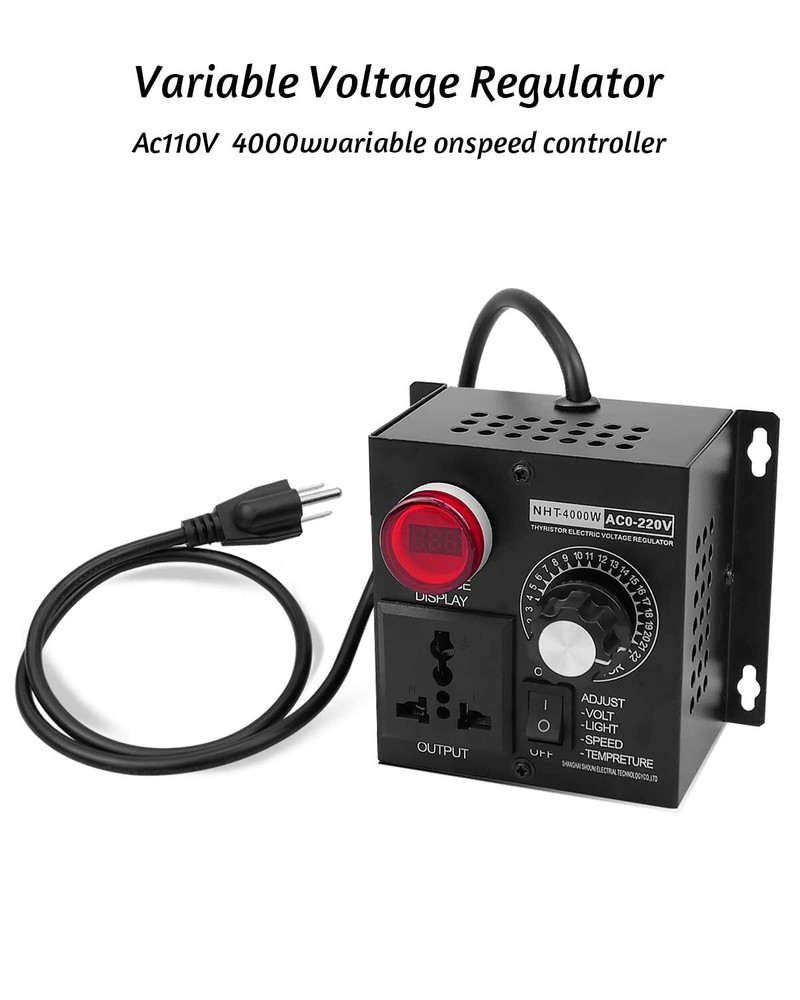 AC Variable Fan Speed Controller SCR Voltage Controller Fit for Fan Electric ...