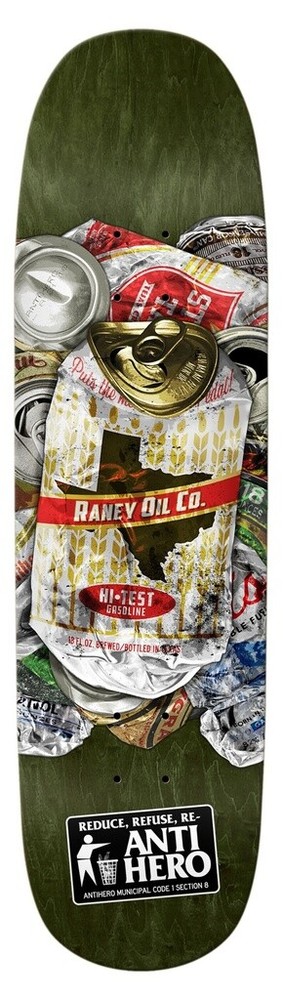 Anti Hero Raney Beres Refuse 8.63 Shaped Skateboard Deck