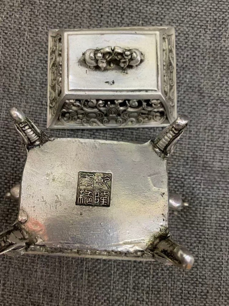 Wonderful Chinese Silver Hand Made Incense Burner !!!