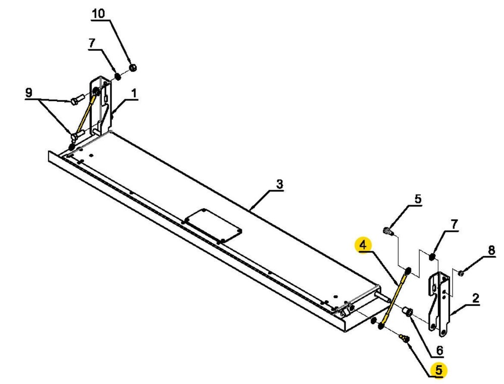Auto Crane 560090000, Tailgate Cable Assembly w/Screws