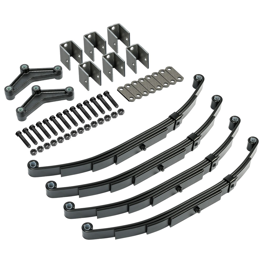 Tandem Trailer Axle Suspension Kit W/Leaf Spring Equalizer Shackle Strap 3500LB