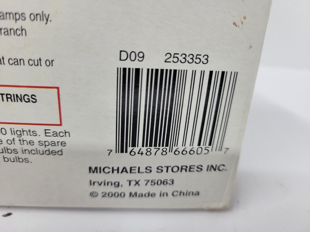 NOS String To String 100 Lite Set Multi Color White cord /Michaels 2000