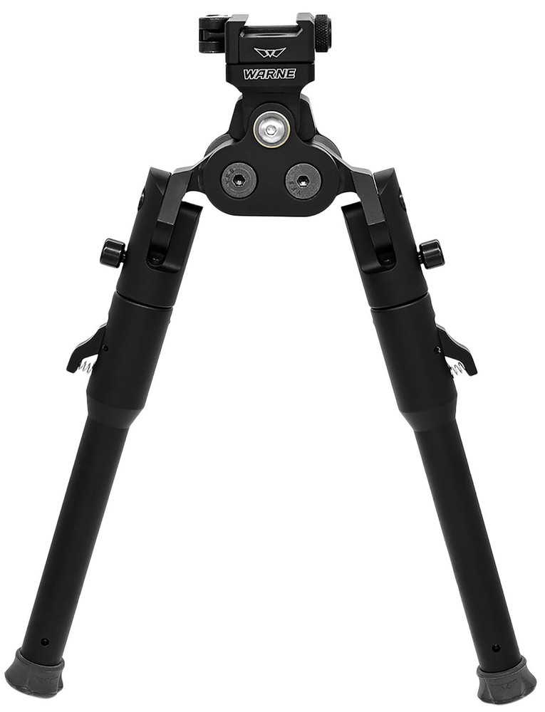 Warne Skyline Pro Bipod Black Anodized QD Interface Head with Lite Legs #7921M