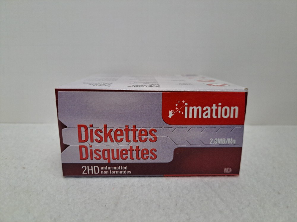 Imation - 2HD 3.5" Floppy Diskettes (2.0 MB/Unformatted) 10 Pack - Sealed