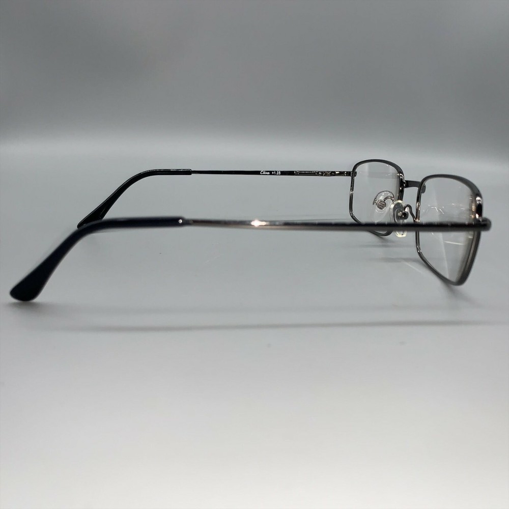 Clear Reading Glasses With Classic Dark Silver Frame, 5 pairs per Order