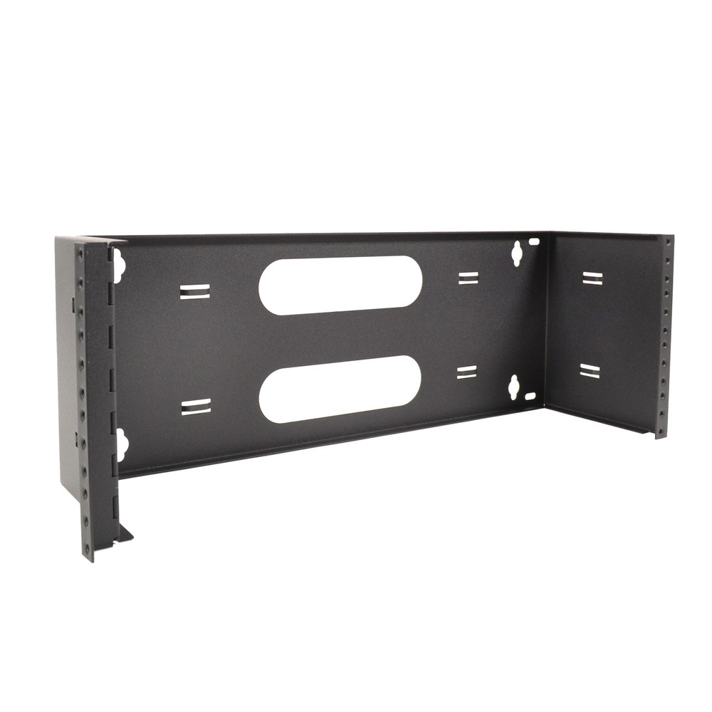 19" Four Space 4U Steel Wall Mount Hinged Swing Out Patch Panel Bracket 6" Deep