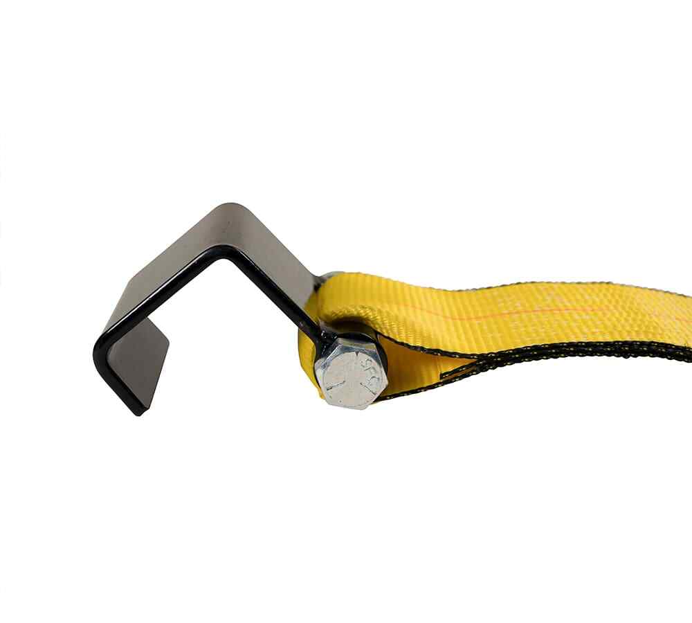 4"x5' Roll Off Container Winch Strap w/ Flat Hook 5400 # WLL Winch Strap Bolt-On