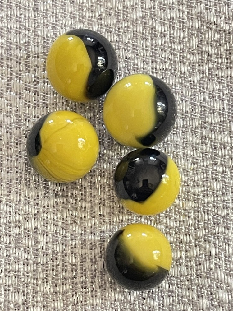 5 Akro Agate Royal Patch Marbles Vintage Marbles