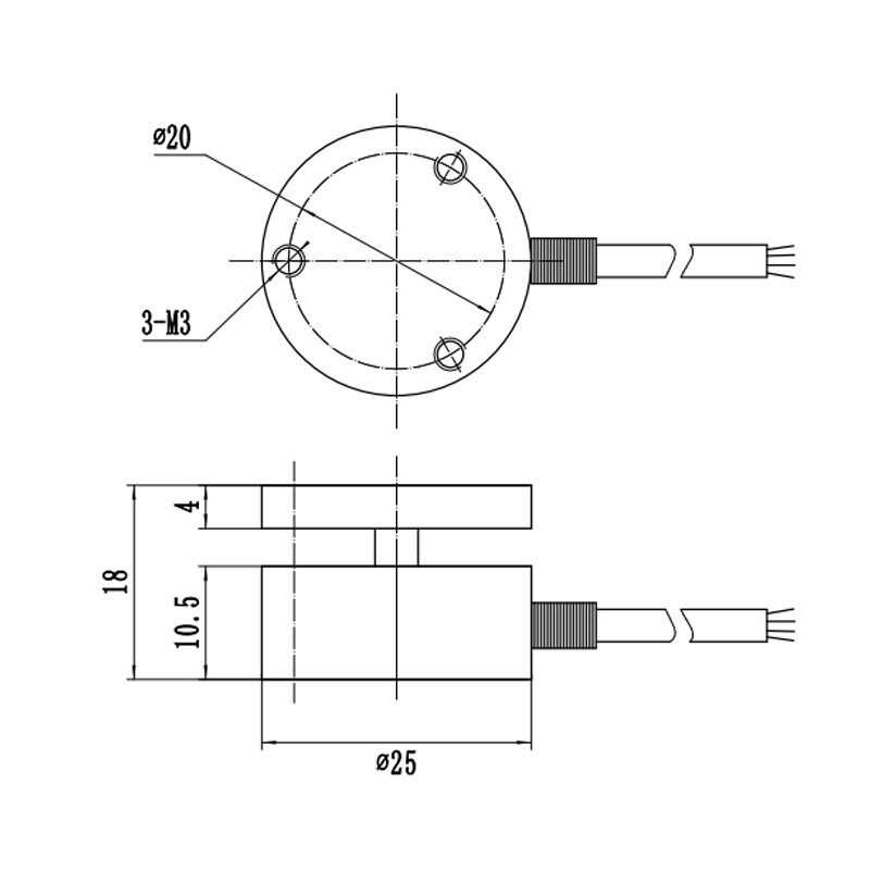 Flat Diaphragm Type Load Cell Impact Force Weighing Module Mini Capsule Sensor