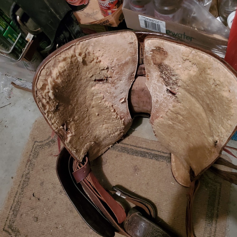 TOOLED WESTERN SADDLE, QUALITY MADE, 14", QH BARS