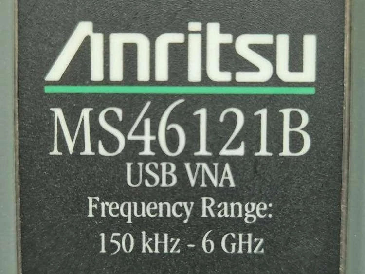 ANRITSU MS46121B USB VNA Frequency Range: 150 kHz - 6 GHz