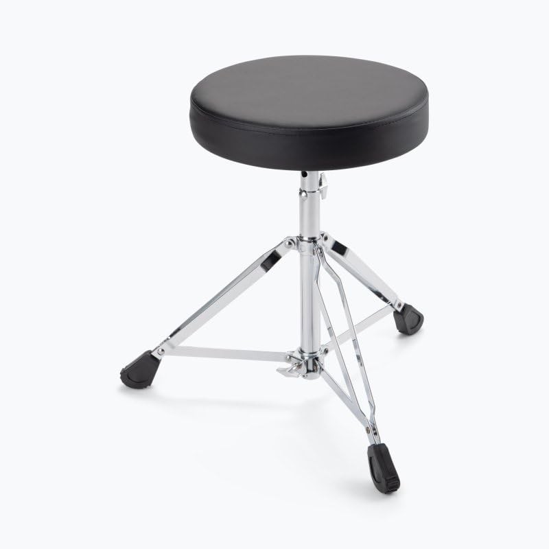 On-Stage MDT2 DrumFire Double-Braced Drum Throne, Chrome and Black