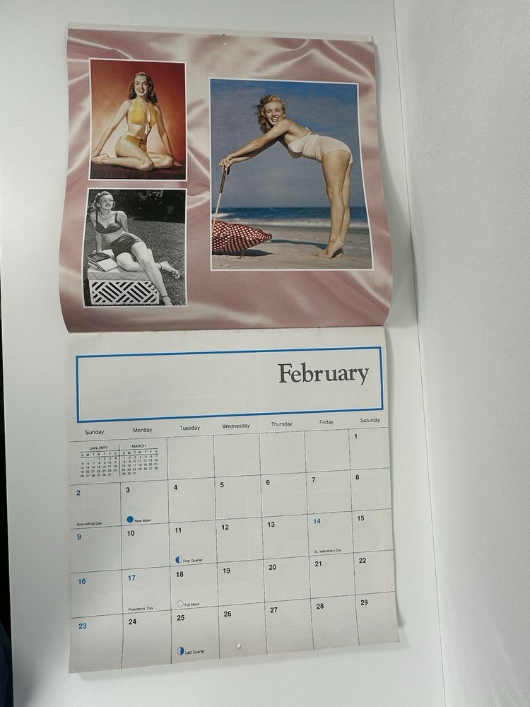 Marilyn Monroe 1992 12 Month Calendar EUC