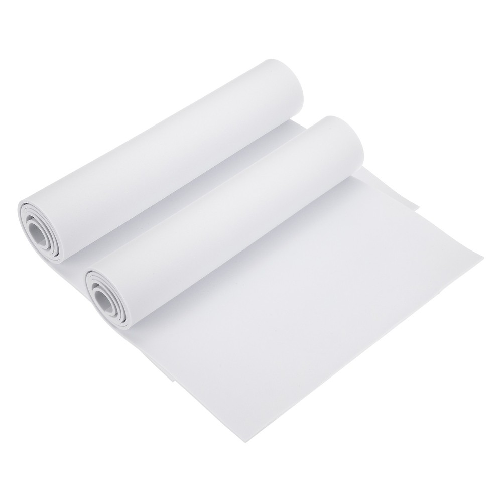 High Density EVA Foam Sheets 3mm Thick, 39x13" for Cosplay DIY, 2 Roll, White