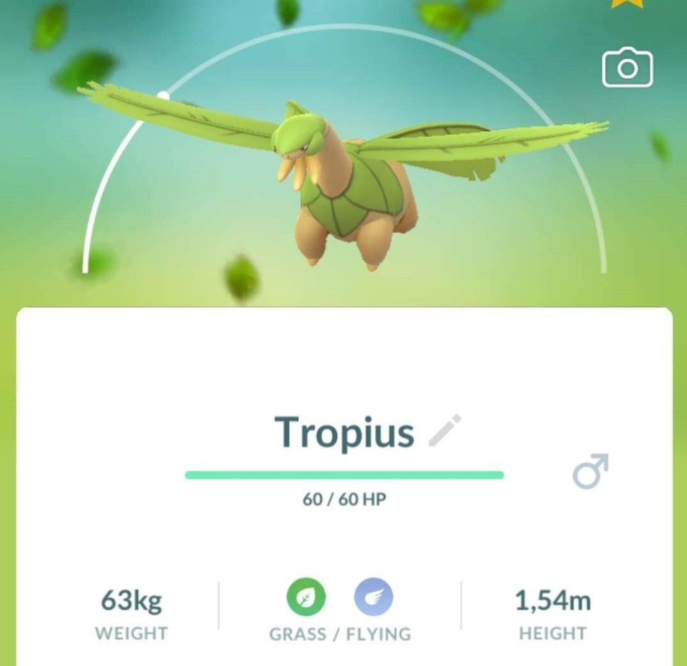 ✨ Shiny Tropius -  P T C - 80k stardust  - Description