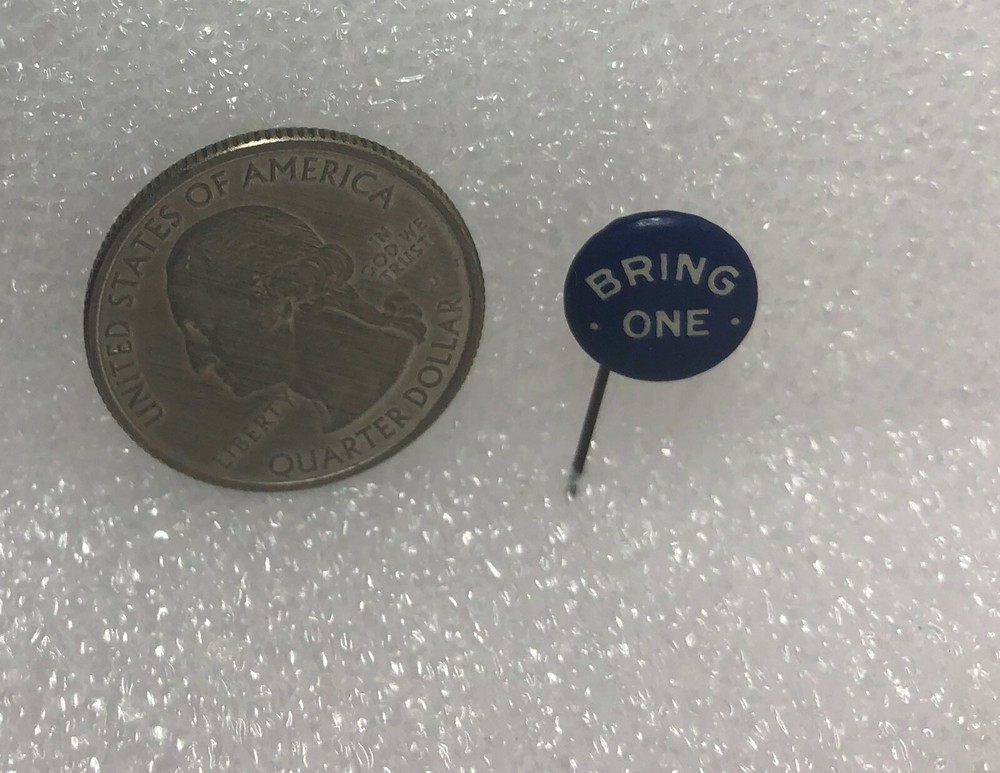 Vintage Bring One Stick Button Pin