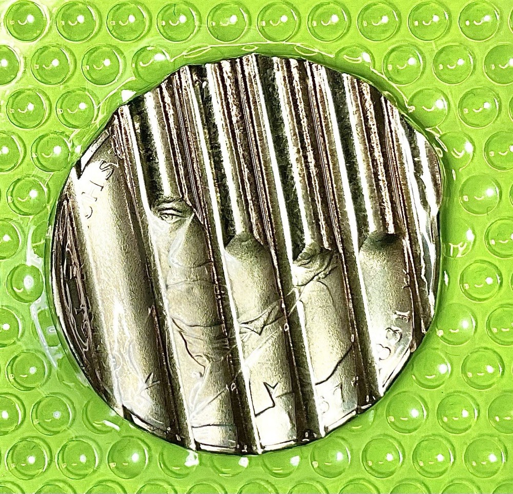 *Error ✦ 1981 German 5 Mark Commemorative ✦ Waffled Mint-Cancelled ✦ Ultra Rare!
