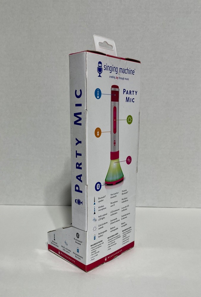 Singing Machine - Portable Microphone Wireless with Built in Bluetooth speaker