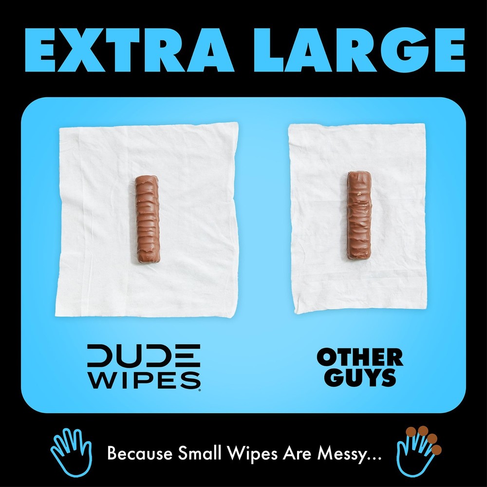 DUDE Wipes Unscented Flushable - 48 Count (Pack of 6), Multi