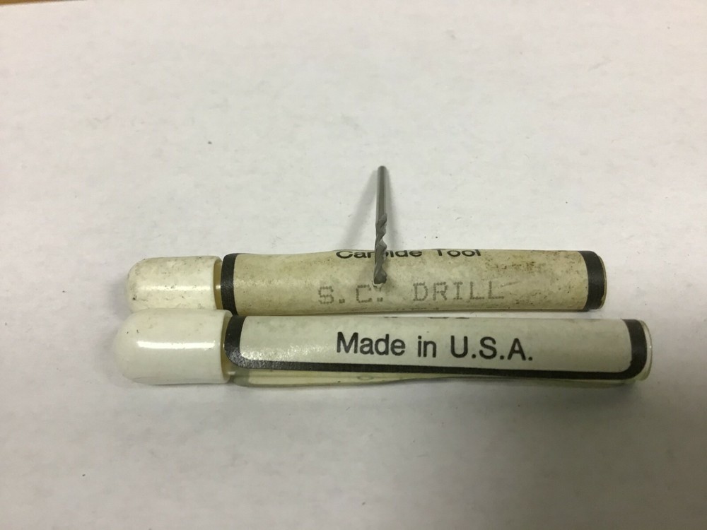 Qty (2) #51 Solid Carbide Jobbers Length Drill Bits, (.0670")
