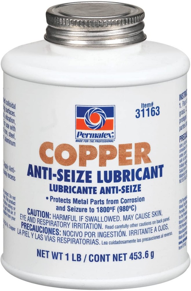 Permatex 31163 Anti-Seize Lubricant, 16 oz Can, Paste, Copper