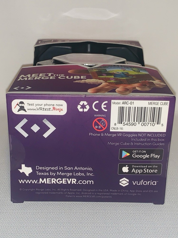 Holographic Handheld Merge Cube AR/VR Holograms Using Phone Apple/Android NIB