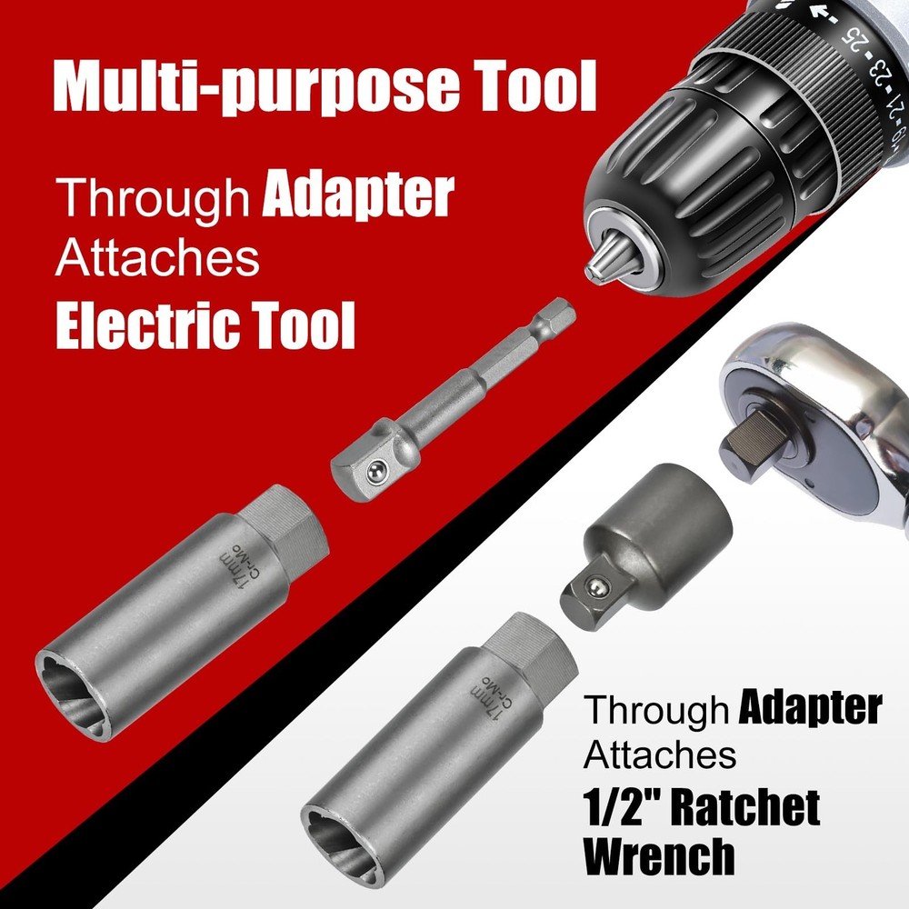 11pcs Bolt Extractor Kit, Stripped Bolt Extractor Set, Deep Long Easy Out Set...