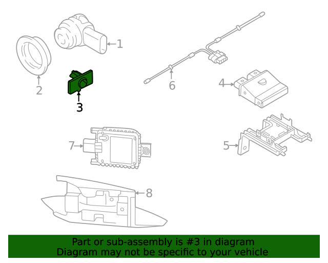 Genuine Audi Park Sensor Bracket 8Y4-919-289