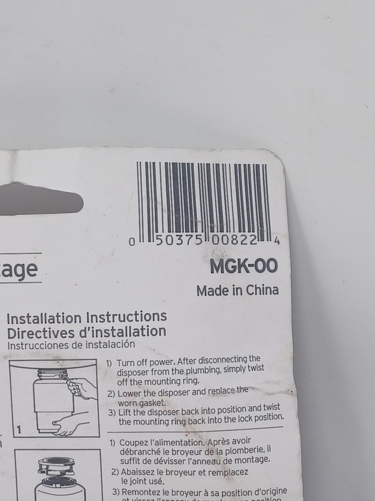 (2-Pk) InSinkErator Mounting Gasket Kit Black MGK-OO