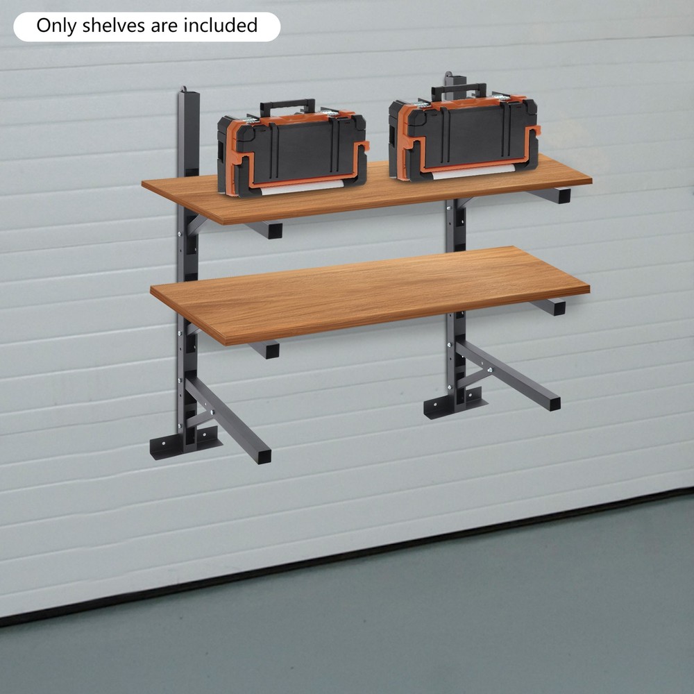 2Pcs Container Shelving Bracket Set 3-Tier Cargo Container Storage Shelf Bracket