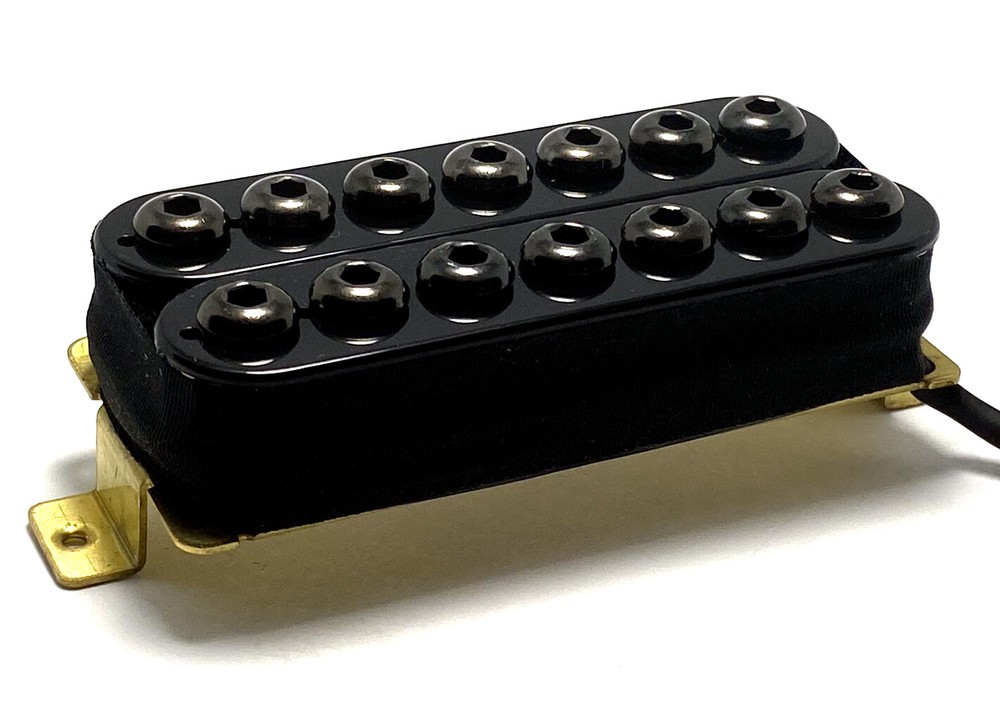 Bridge 7 STRING Humbucker Replacement Crusader Pickup Hex Cap Poles Color Choice