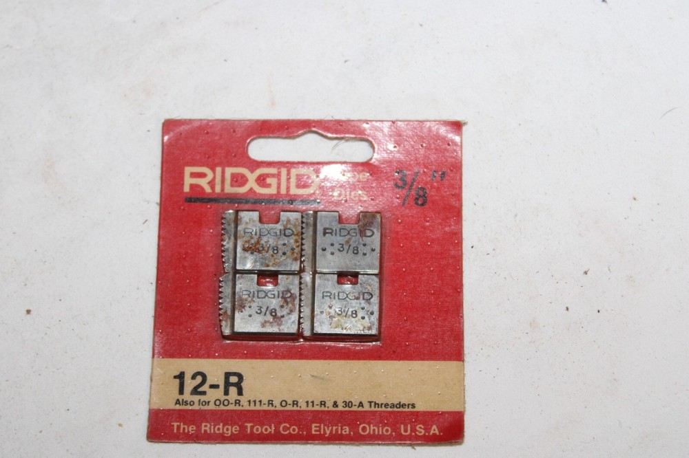 NOS Ridgid Pipe Dies 3/8” 12-R