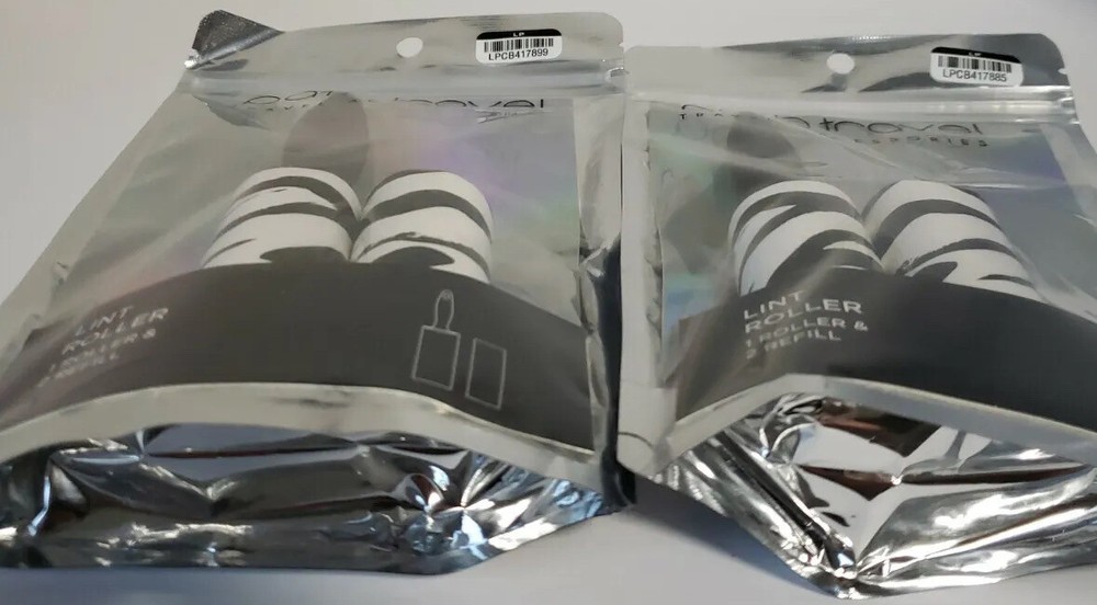 Lint Roller(2 PACKAGES) Path Travel Lint Roller Pack-zebra. New