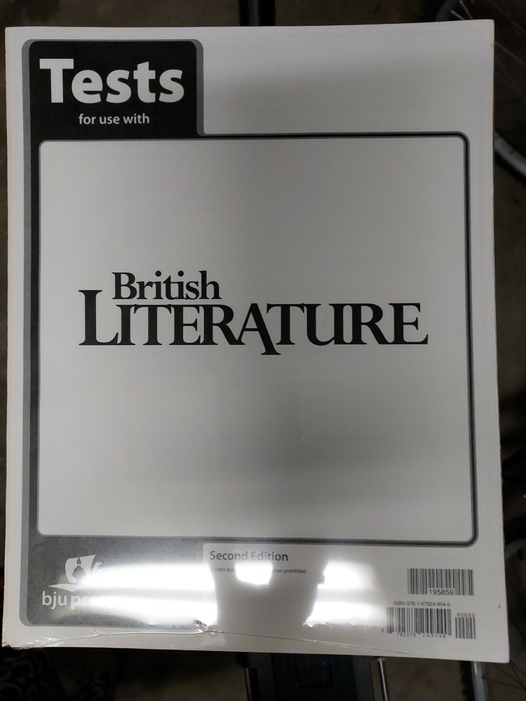 BJU Press British Literature Tests Second Edition - 12th Grade
